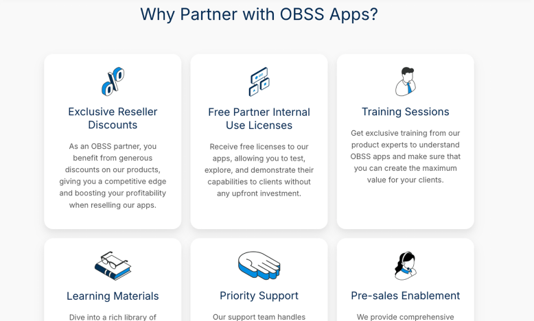 OBSS Apps partner ecosystem benefits
