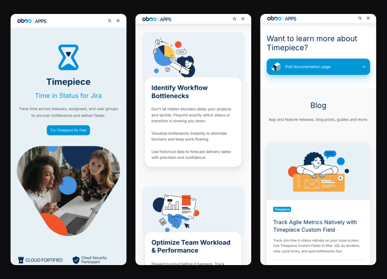 Timepiece responsive product-learning screens